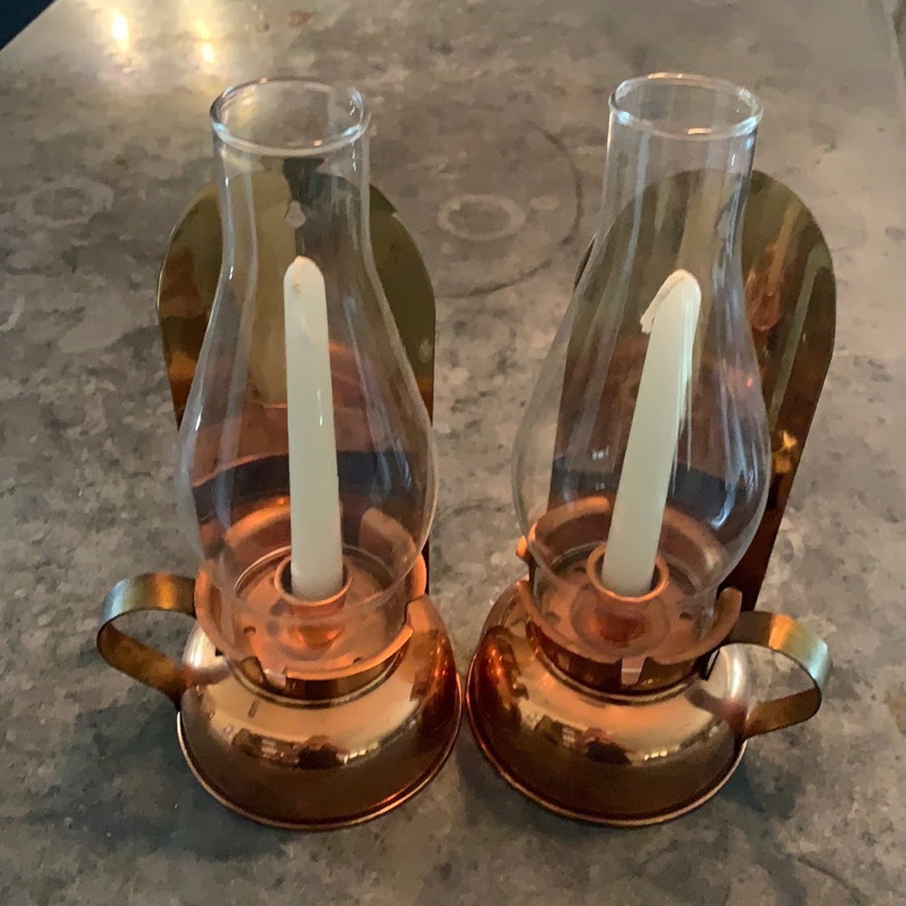 Vintage CopperCraft Guild Candle Holders